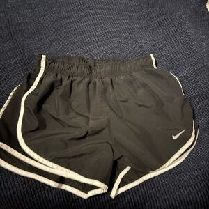 Nike Women's Black and White Athletic Shorts